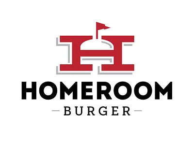 Homeroom Burger brand burger h identity logo restaurant