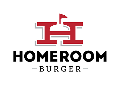 Homeroom Burger brand burger h identity logo restaurant