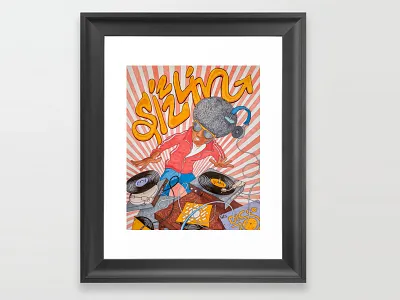 Tribute to Netflix's The Get Down, full work. 70s binge watching disco illustration marker netflix records sketch spinning the get down vintage