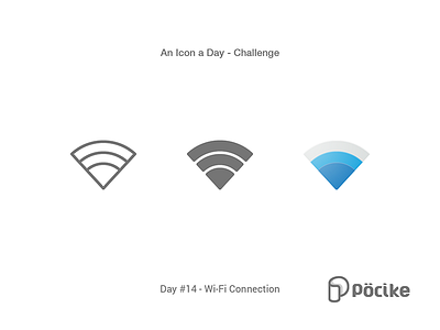 Icon Challenge Day 14 Wi Fi Connection connection flat glyph icon internet line material palette solid stroke wifi