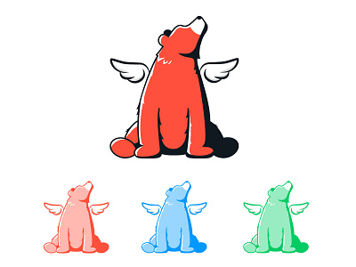 Eaglebear Mascot bear branding colours eaglebear illustrator logo rantmedia wings