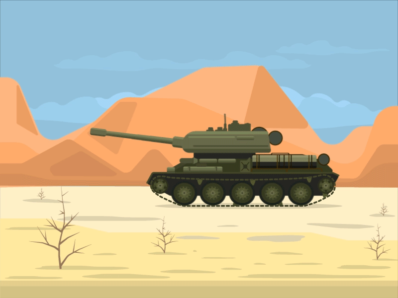 Tank after effects gif illustrator tank