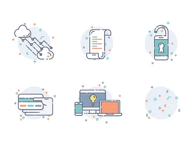 Icons / Illustrations bank details credit card data graphic design icon icons illustrations pastel security