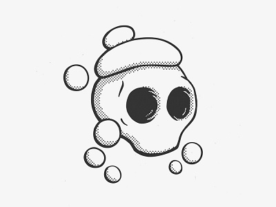 Kapitoshka skull with halftone shadows graphics halftone kapitoshka skull t shirt капітошка