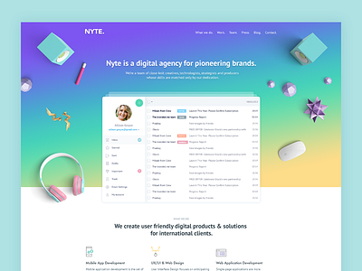 Landing page exploration clean design landing page material web design website