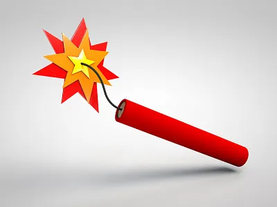 Dynamite 3d cinema 4d digital art dynamite fired minimal