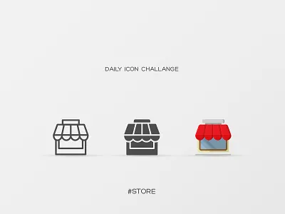 Daily Icon Challenge #store #001 challenge design icon illustration inspiration market shop store vector