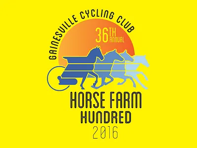Horse Farm Hundred tee apparel bikes cycling horses illustration vintage yellow