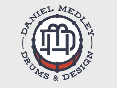 Daniel Medley Drums Alt branding design drums icon identity logo mark music studio