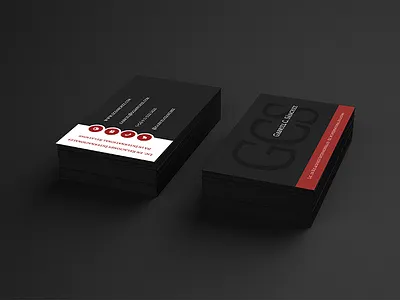 Business Card for GCS black branding business card identity print red white
