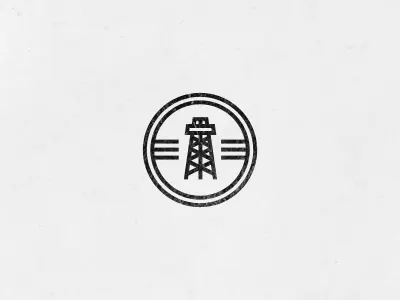 Oil Capital Icon black gold circle fossil fuel icon mononline oil oil capital oil derrick oklahoma outline stroke tulsa