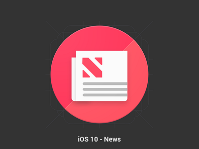 iOS 10 - News - Redesign - Material Design Icon android google icon ios ios10 iphone material materialize materialized news pack pink