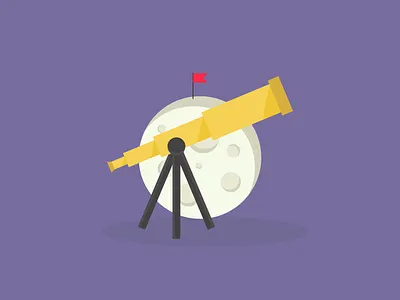 Lunatic art colors design flat icon illustration luna moon vector