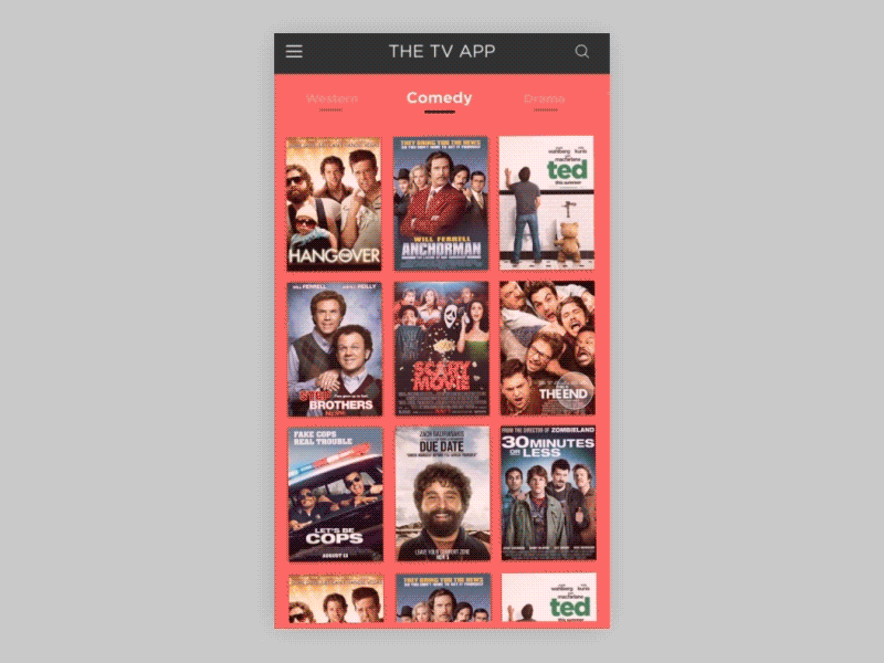 Daily UI #025 Tv App 025 app daily dailyui film movie tv ui ux