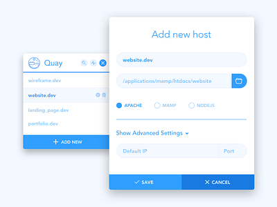 Host Service App design app code design desktop app developer flat host service hosting sketch ui ux webdesign