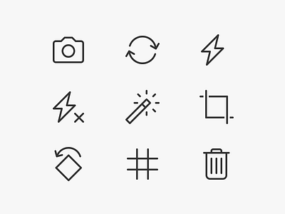 Avito Camera Icons app avito camera grid icons ios minimal outline