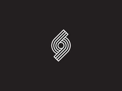 69 6 9 brand circle flow identity lines logo mark numbers shadow symbol