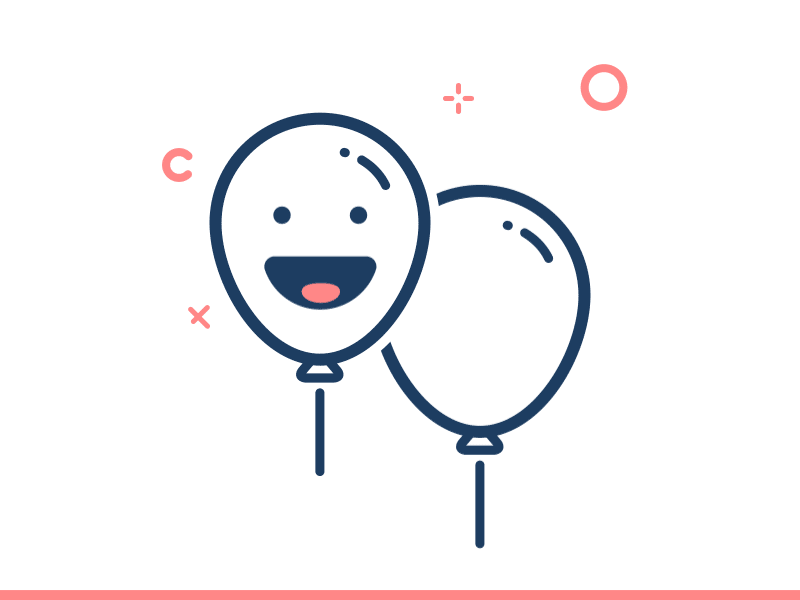 Happy Balloon Dribbble Debut after effects animation debut first shot motion