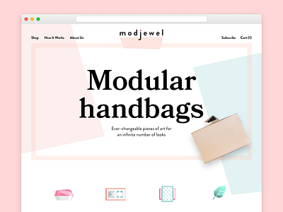 Modjewel handbag landing page store