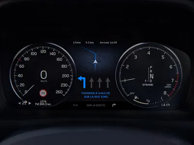 Car Interface - Day 034 #DailyUi blue car car interface dailyui dark gps interactivity map ui