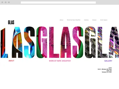 GlasGlasGlasGlasGlas website artist neon website
