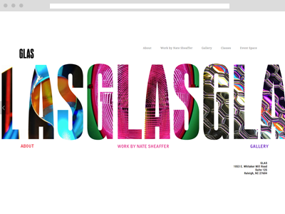 GlasGlasGlasGlasGlas website artist neon website