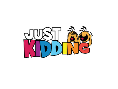Just Kidding Logo event fun kids logo party playful