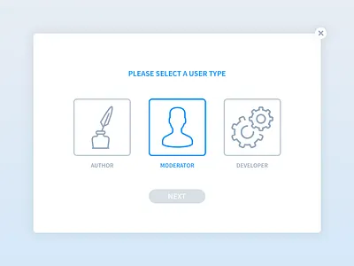 Daily UI | #064 | Select User Type cms daily ui developer editor groups member ui user ux web