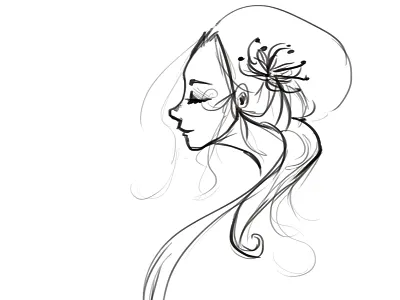 Quickie Sketch doodle drawing face freehand photoshop profile sketch