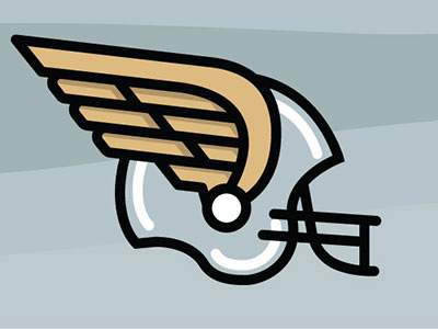 Football? football helmet illustration logo wings