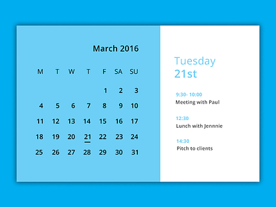 Calander - Day 038 #dailyui 038 38 calander dailyui design digital ui ux web