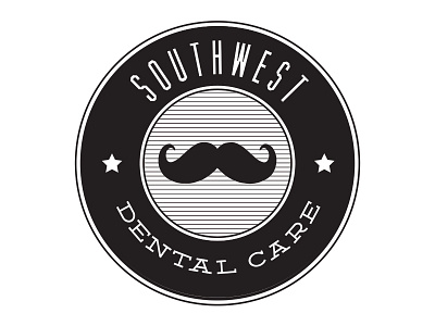 Southwest Dental Care dentist logo mustache