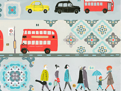 City visual frequencies design poster