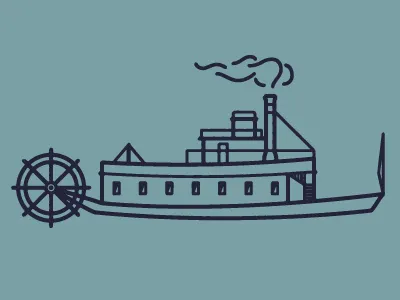 Sternwheel boat illustration sternwheel