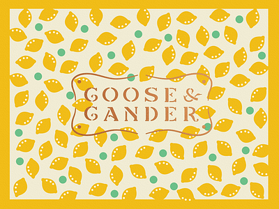 G&G Stencil gold lemons logo logotype stencil type