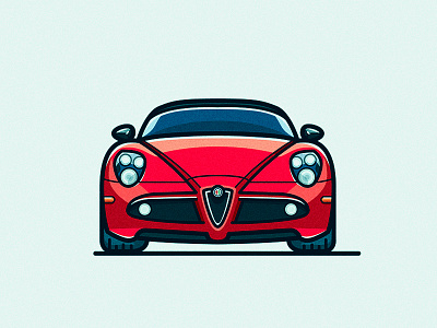 Alfa Romeo 8C 8c alfa car illustration romeo super