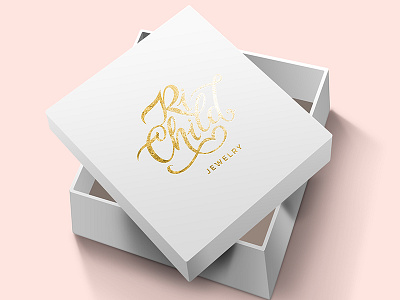 RiChild box handlettering jewelry kids lettering logo logotype