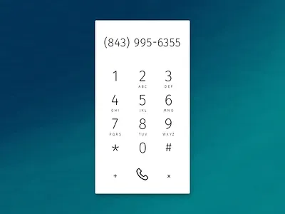Phone Dialer minimal phone dialer ui user interface