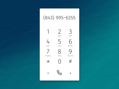 Phone Dialer minimal phone dialer ui user interface
