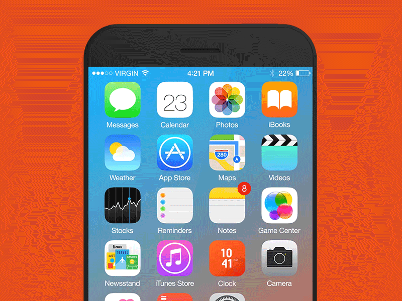 Touch Clock app design interaction ios mobile user interface