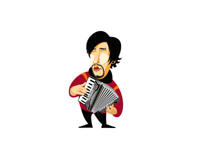 Аccordionist accordion character music musician people