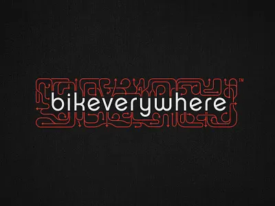 bikeverywhere.com logo bicycle bike bike map cycling logo monoweight