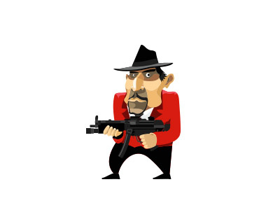 Gangster character gangster mafia people