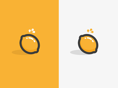 Lemon fruit icon juice lemon logo minimal yellow