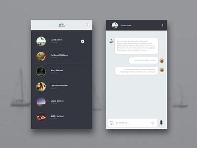 Daily UI #013 - Direct Messaging 014 chat contact daily shadow interactive direct messaging onlineoffline profiles social ui