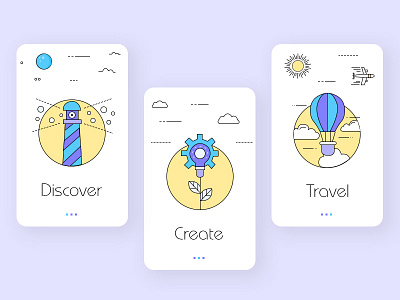 App Onboarding Concept + Icons app development app onboarding icons illustrations iphone rebound shot splash ui