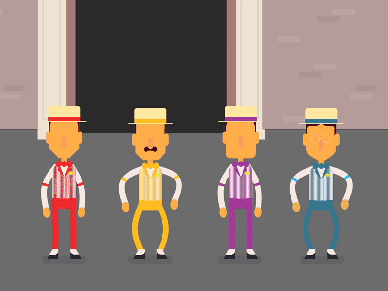 Attraction 3: Dapper Dans ae animation character dance dapper dapper dans disney disneyanimatedadventures disneyland gif main street