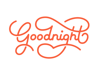 Goodnight lettering logo logotype serif type typography word mark wordmark