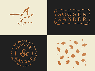 G&G Stencil ampersand gander gold goose lemons logo logotype stencil type