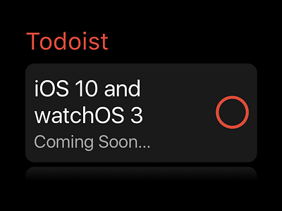 Coming Soon, Todoist for iOS 10 and watchOS 3 ios teaser todoist watchos